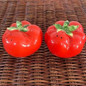 Vintage Tomato Salt and Pepper Shakers  Circa 1962